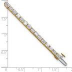 14k 7 carat Lab Grown Diamond VS/SI+ G+ Emerald Tennis Bracelet
