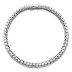 14k White Gold 10 carat Lab Grown Diamond VS/SI+ G+ Complete Emerald Bezel Set Tennis Bracelet - Sophia Jewelers