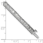 14k White Gold 10 carat Lab Grown Diamond VS/SI+ G+ Complete Emerald Bezel Set Tennis Bracelet - Sophia Jewelers