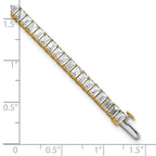 14k 10 carat Lab Grown Diamond VS/SI+ G+ Complete Emerald Bezel Set Tennis Bracelet - Sophia Jewelers