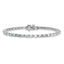 14k White Gold 4 3/4 carat Lab Grown Diamond VS+ F+ Complete Emerald Bezel Set Tennis Bracelet - Sophia Jewelers