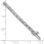 14k White Gold 4 3/4 carat Lab Grown Diamond VS+ F+ Complete Emerald Bezel Set Tennis Bracelet - Sophia Jewelers