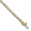14k 4 3/4 carat Lab Grown Diamond VS+ F+ Complete Emerald Bezel Set Tennis Bracelet - Sophia Jewelers