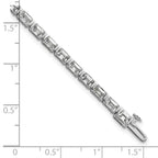 14k White Gold 7 1/2 carat Certified Lab Grown Diamond VS/SI+ G+ Complete Emerald Bezel Set Tennis B - Sophia Jewelers