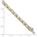 14k 10 carat Certified Lab Grown Diamond VS+ F+ Complete Emerald Bezel Set Tennis Bracelet - Sophia Jewelers
