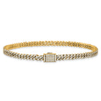 14k 2 carat Lab Grown Diamond VS/SI+ G+ Complete 4mm Pavâ Cuban Link 8 Bracelet - Sophia Jewelers