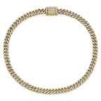 14k 2 carat Lab Grown Diamond VS+ F+ Complete 4mm Pavâ Cuban Link 8 Bracelet - Sophia Jewelers