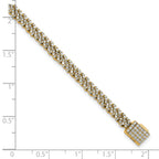10 Karat 2 carat Lab Grown Diamond VS/SI+ G+ Complete 4mm Pav‚ Cuban Link 8 Bracelet - View 5