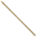 10 Karat 5 carat Lab Grown Diamond VS+ F+ Complete 4mm Pav‚ Cuban Link 8 Bracelet - View 2