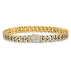 14k 5 carat Lab Grown Diamond VS/SI+ G+ Complete 4mm Pavâ Cuban Link 8 Bracelet - Sophia Jewelers