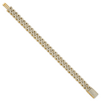 10 Karat 6 1/6 carat Lab Grown Diamond VS+ F+ Complete 4mm Pav‚ Cuban Link 8 Bracelet - View 2