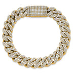 14k 9 1/6 carat Lab Grown Diamond VS/SI+ G+ Complete 4mm Pavâ Cuban Link 8 Bracelet - Sophia Jewelers