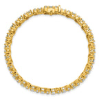 14k 7 3/4 carat Lab Grown Diamond VS+ F+ Complete Fashion Tennis Bracelet