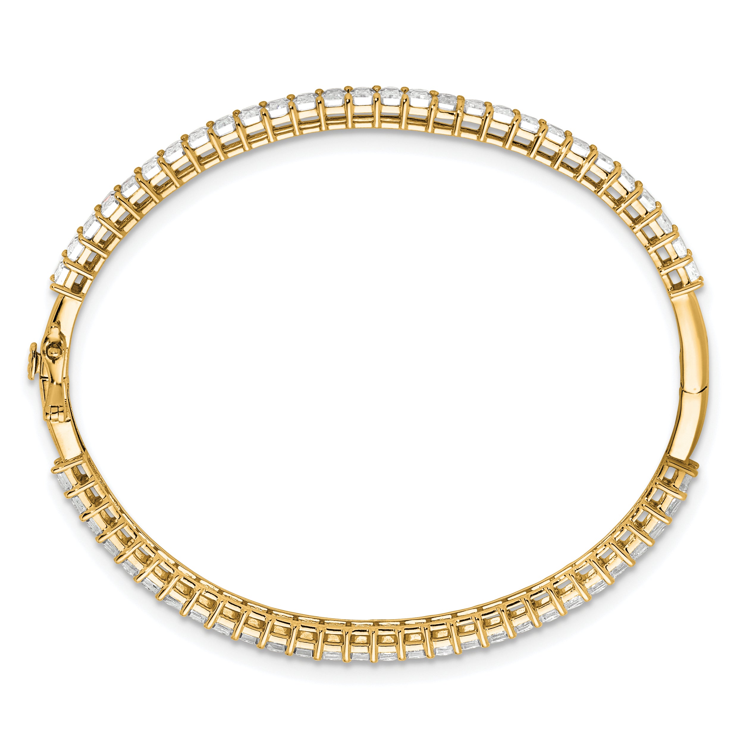 True Origin 14K Yellow Gold 6 1/2 carat Lab Grown Diamond VS+ F+ 7.5 in Complete Bangle Secondary image
