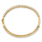 True Origin 14K Yellow Gold 6 1/2 carat Lab Grown Diamond VS+ F+ 7.5 in Complete Bangle