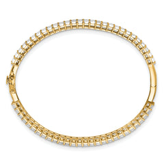 True Origin 14K Yellow Gold 6 1/2 carat Lab Grown Diamond VS+ F+ 7.5 in Complete Bangle