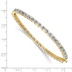 True Origin 14K Yellow Gold 7 5/8 carat Lab Grown Diamond VS+ F+ 7.5 in Complete Bangle