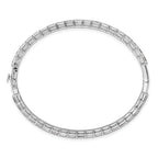 True Origin 14K White Gold 7 5/8 carat Lab Grown Diamond VS+ F+ 7.5 in Complete Bangle