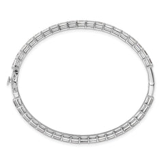 True Origin 14k White Gold 7 5/8 carat Lab Grown Diamond VS+ F+ 7.5 inch Bangle