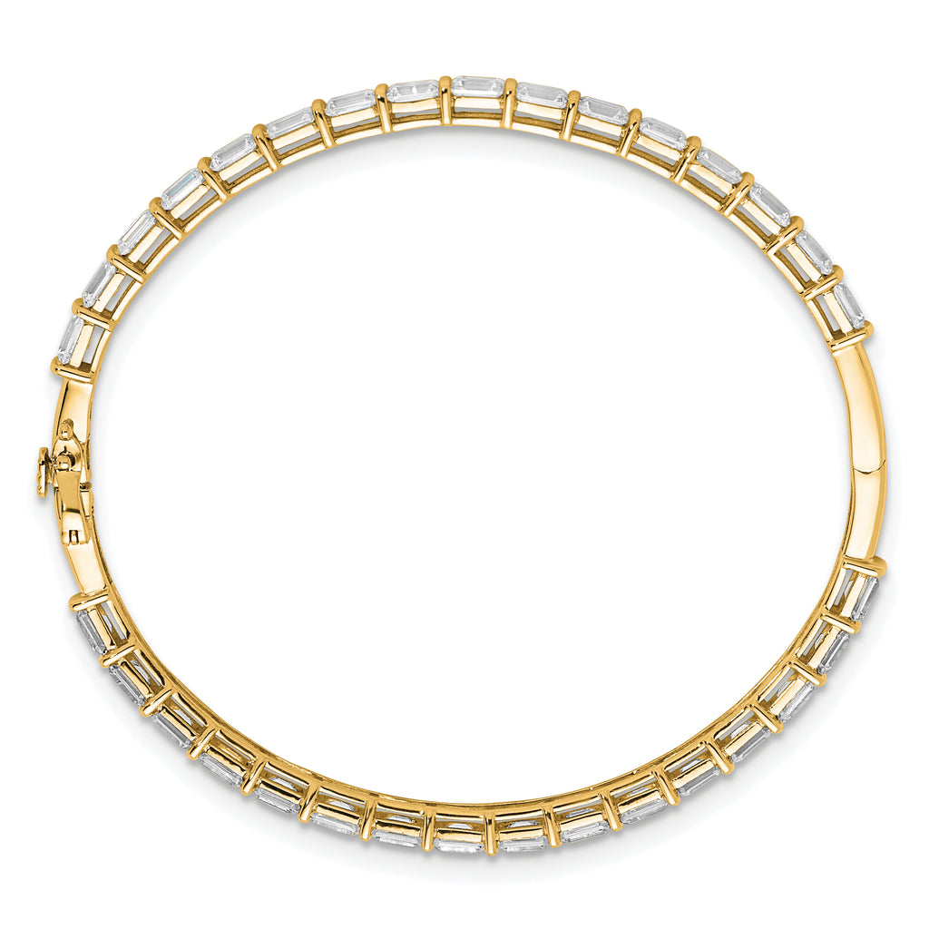True Origin 14K Yellow Gold 7 5/8 carat Lab Grown Diamond VS+ F+ 7.5 in Complete Bangle