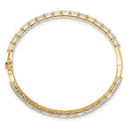 True Origin 14K Yellow Gold 7 5/8 carat Lab Grown Diamond VS+ F+ 7.5 in Complete Bangle