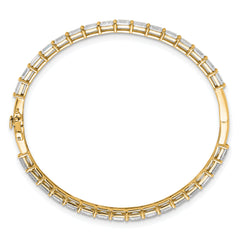 True Origin 14k 7 5/8 carat Lab Grown Diamond VS+ F+ 7.5 inch Bangle
