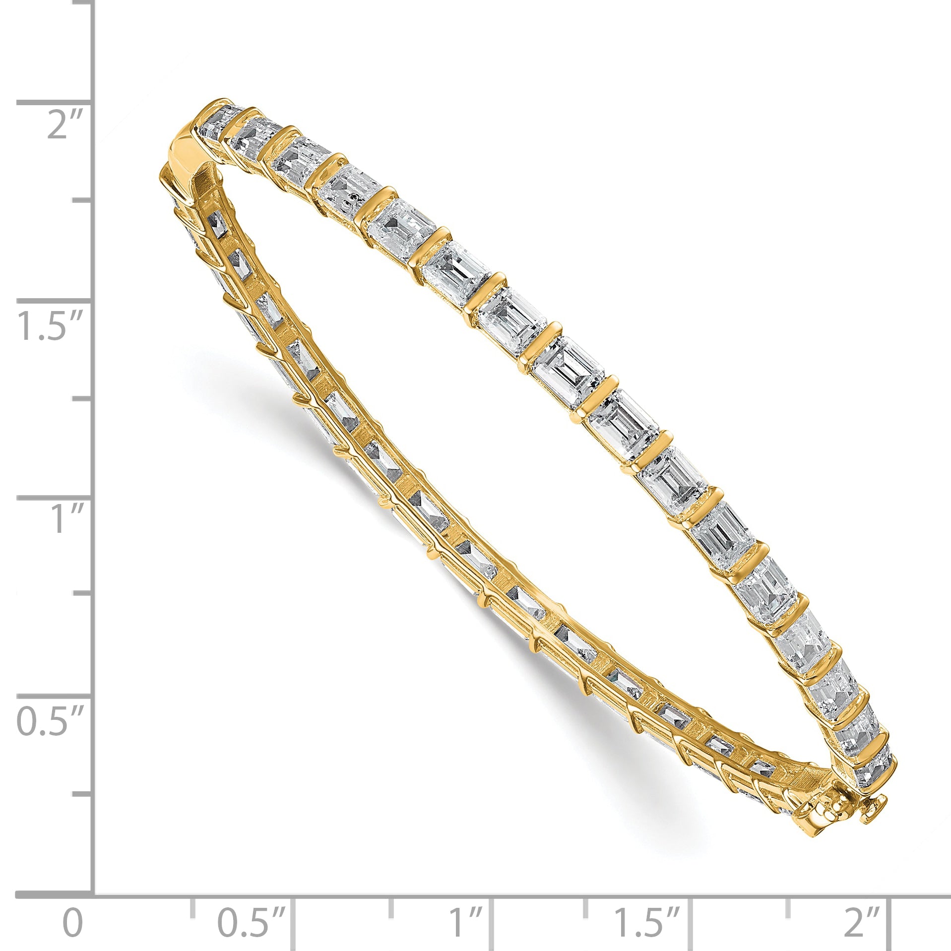 True Origin 14k 7 5/8 carat Lab Grown Diamond VS+ F+ 7.5 inch Bangle