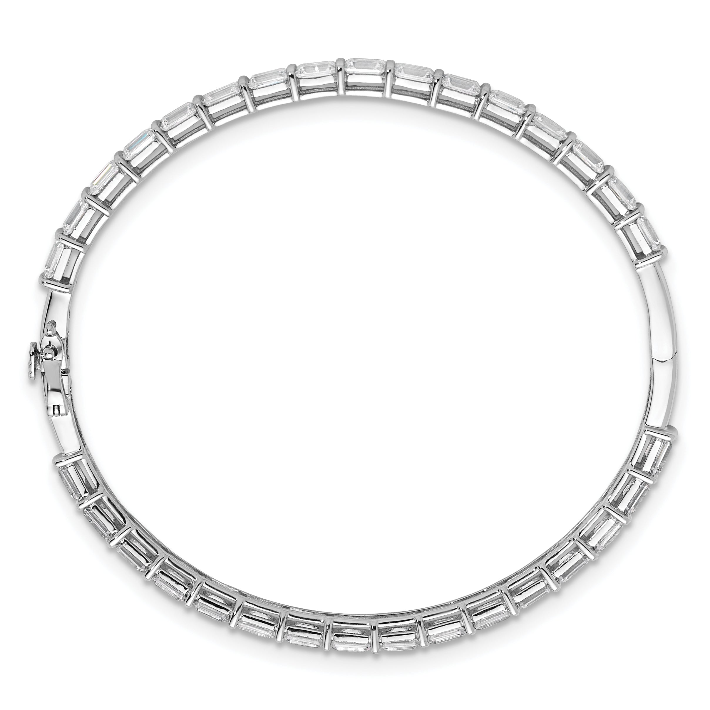 True Origin 14K White Gold 7 5/8 carat Lab Grown Diamond VS+ F+ 7.5 in Complete Bangle Secondary image