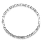 True Origin 14K White Gold 7 5/8 carat Lab Grown Diamond VS+ F+ 7.5 in Complete Bangle