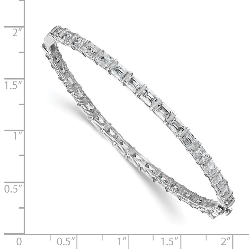 True Origin 14K White Gold 7 5/8 carat Lab Grown Diamond VS+ F+ 7.5 in Complete Bangle