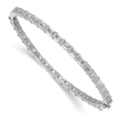 True Origin 14k White Gold 7 5/8 carat Lab Grown Diamond VS+ F+ 7.5 inch Bangle