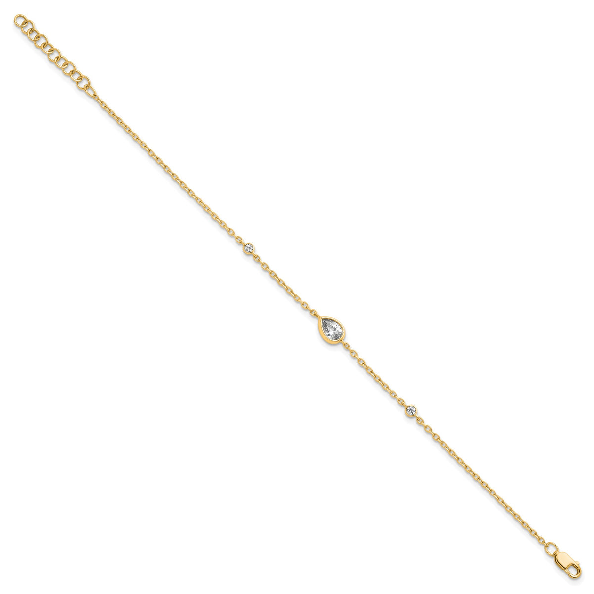 Lab-Grown Diamond Bracelet in 14K Yellow Gold, 5.66mm (3/8 ct. tw.), 6.5 Inch - Sophia Jewelers