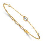 Lab-Grown Diamond Bracelet in 14K Yellow Gold, 5.66mm (3/8 ct. tw.), 6.5 Inch - Sophia Jewelers