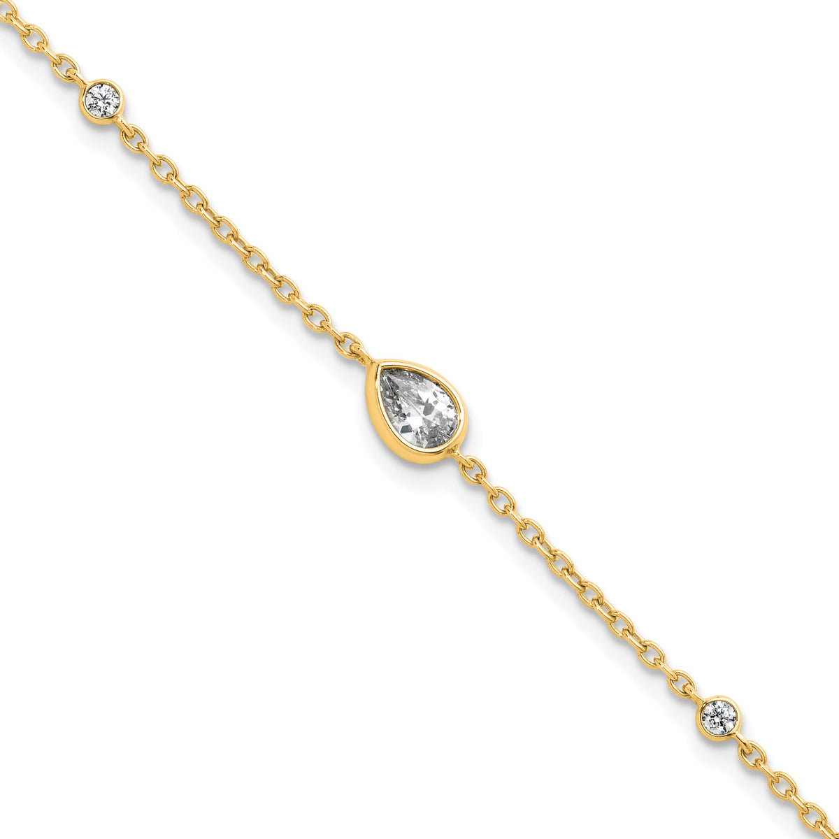 Lab-Grown Diamond Bracelet in 14K Yellow Gold, 5.66mm (3/8 ct. tw.), 6.5 Inch - Sophia Jewelers Main image