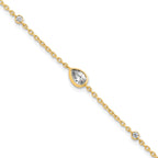 Lab-Grown Diamond Bracelet in 14K Yellow Gold, 5.66mm (3/8 ct. tw.), 6.5 Inch - Sophia Jewelers