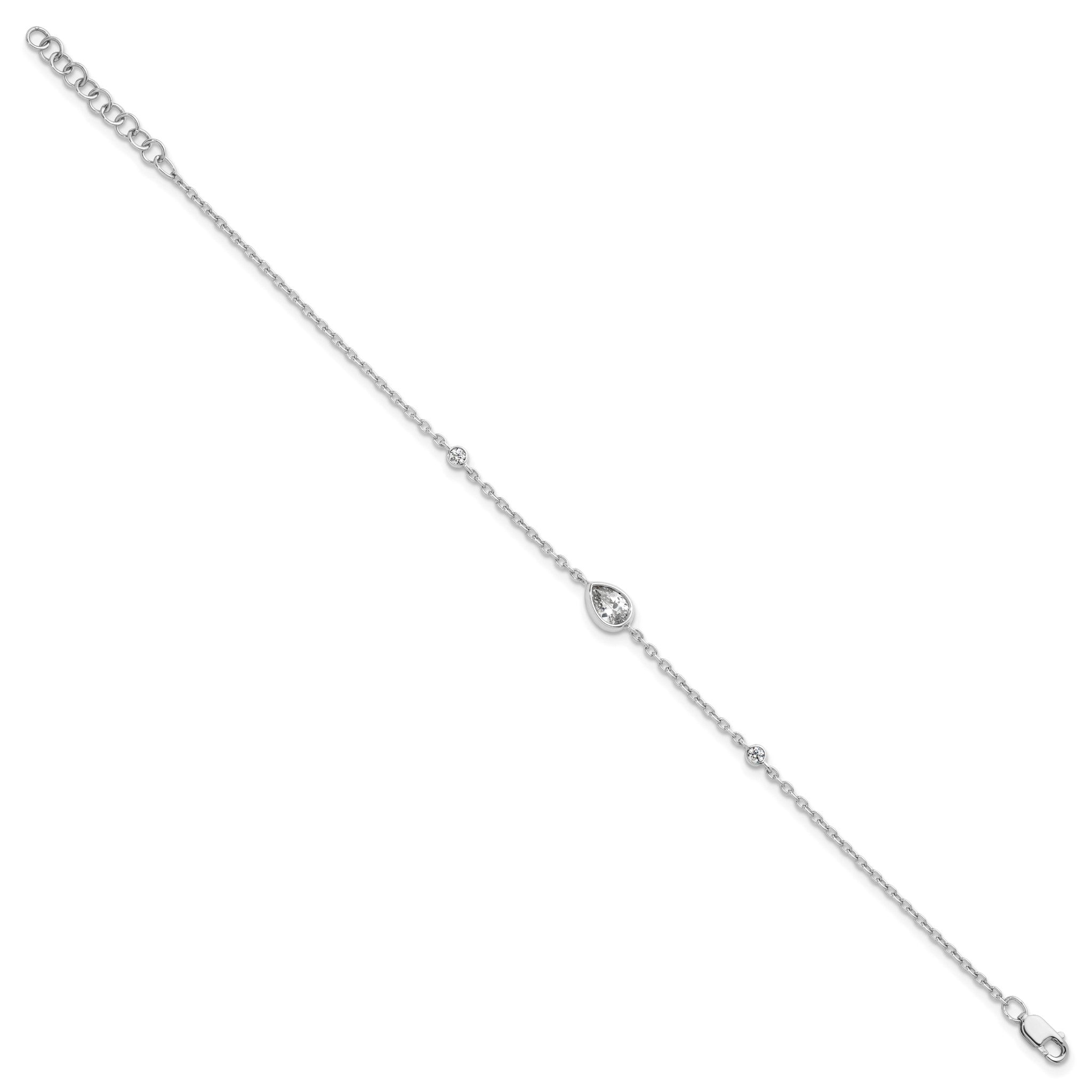 Lab-Grown Diamond Bracelet in 14K White Gold, 5.66mm (3/8 ct. tw.), 6.5 Inch Secondary image
