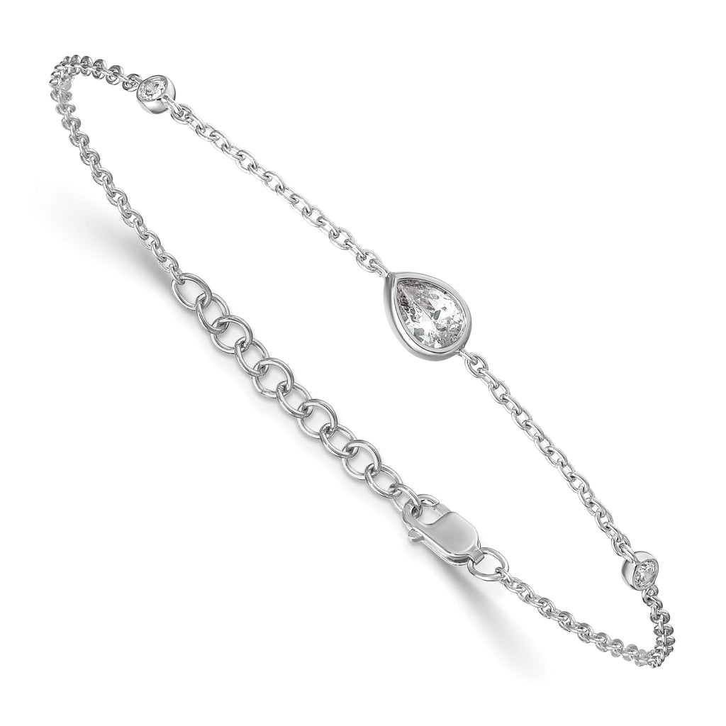 Lab-Grown Diamond Bracelet in 14K White Gold, 5.66mm (3/8 ct. tw.), 6.5 Inch - Sophia Jewelers