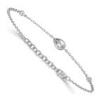 Lab-Grown Diamond Bracelet in 14K White Gold, 5.66mm (3/8 ct. tw.), 6.5 Inch - Sophia Jewelers