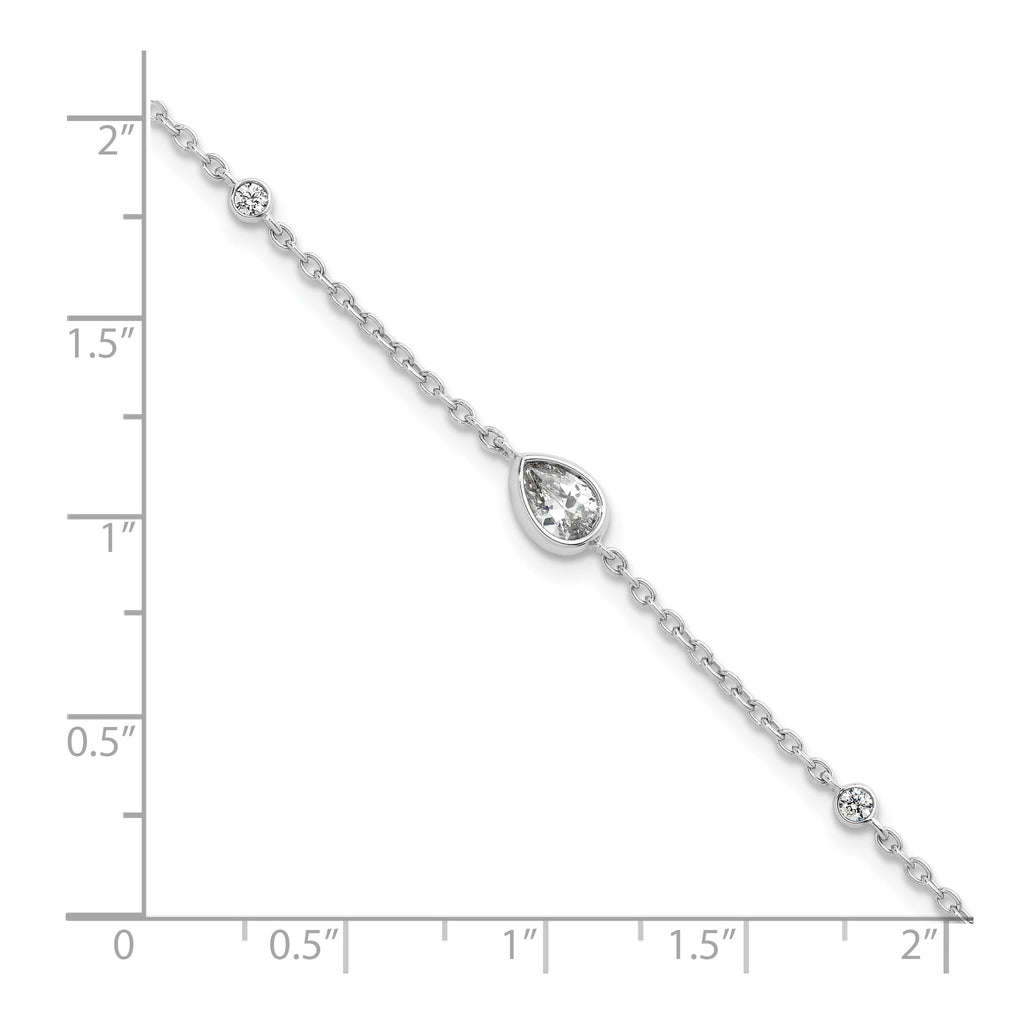 Lab-Grown Diamond Bracelet in 14K White Gold, 5.66mm (3/8 ct. tw.), 6.5 Inch - Sophia Jewelers