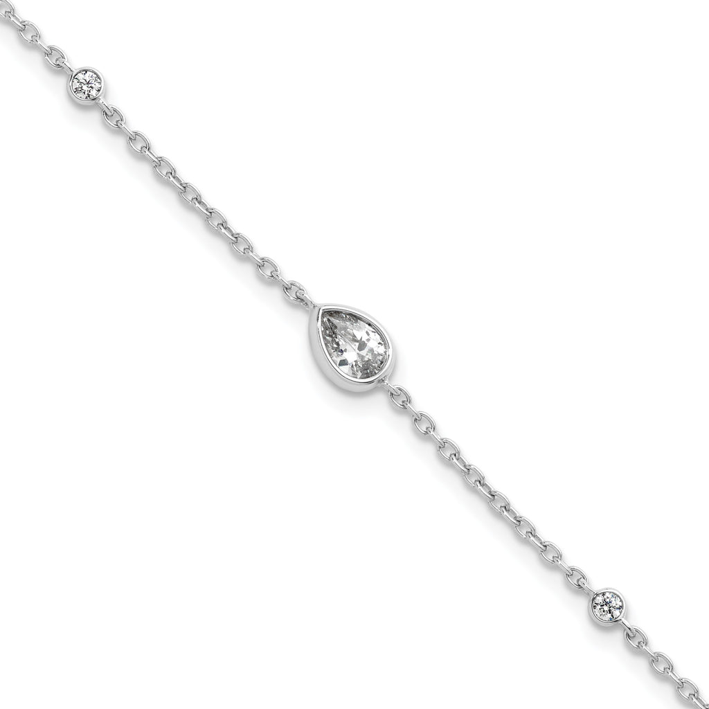 Lab-Grown Diamond Bracelet in 14K White Gold, 5.66mm (3/8 ct. tw.), 6.5 Inch - Sophia Jewelers
