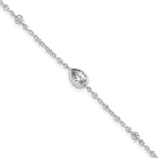 Lab-Grown Diamond Bracelet in 14K White Gold, 5.66mm (3/8 ct. tw.), 6.5 Inch - Sophia Jewelers