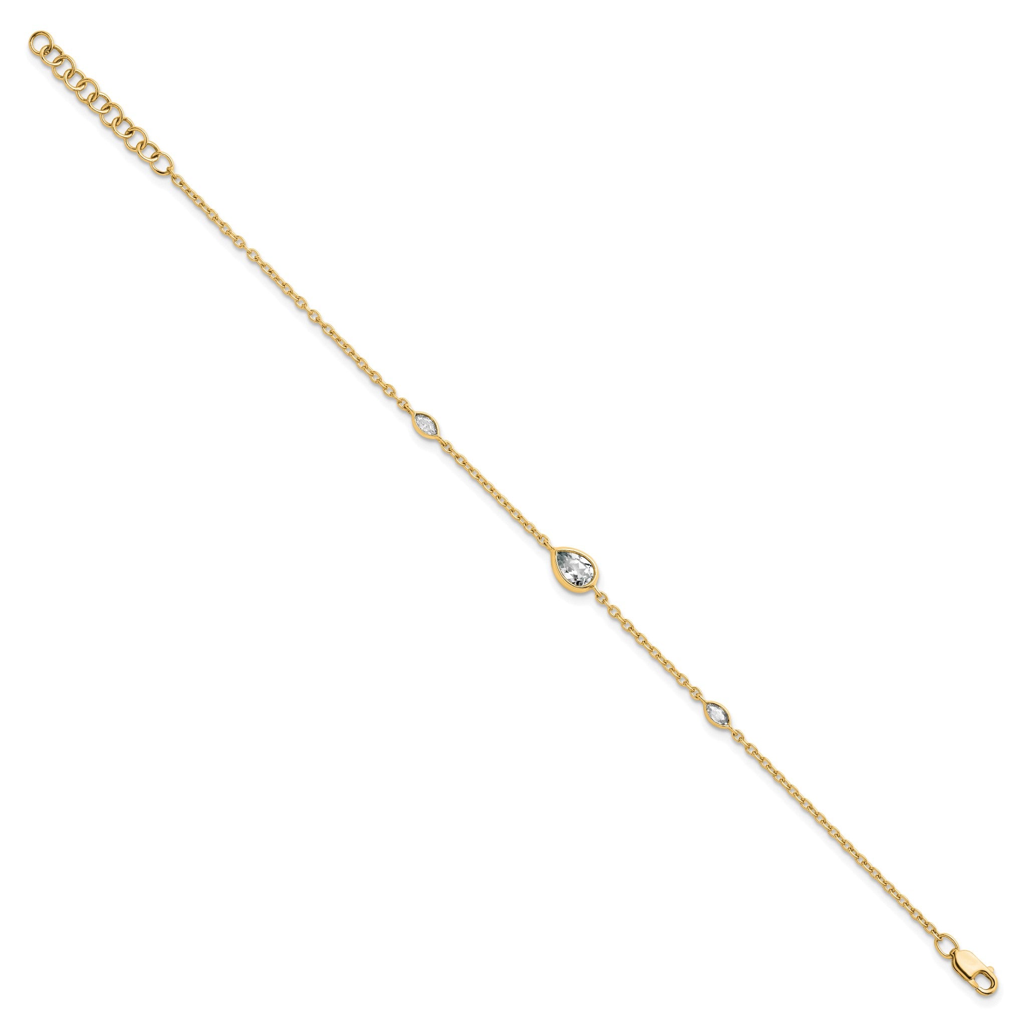 Lab-Grown Diamond Bracelet in 14K Yellow Gold, 5.74mm (1/2 ct. tw.), 6.5 Inch Secondary image