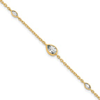 Lab-Grown Diamond Bracelet in 14K Yellow Gold, 5.74mm (1/2 ct. tw.), 6.5 Inch - Sophia Jewelers