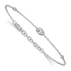 Lab-Grown Diamond Bracelet in 14K White Gold, 5.74mm (1/2 ct. tw.), 6.5 Inch - Sophia Jewelers