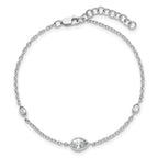 Lab-Grown Diamond Bracelet in 14K White Gold, 5.74mm (1/2 ct. tw.), 6.5 Inch - Sophia Jewelers