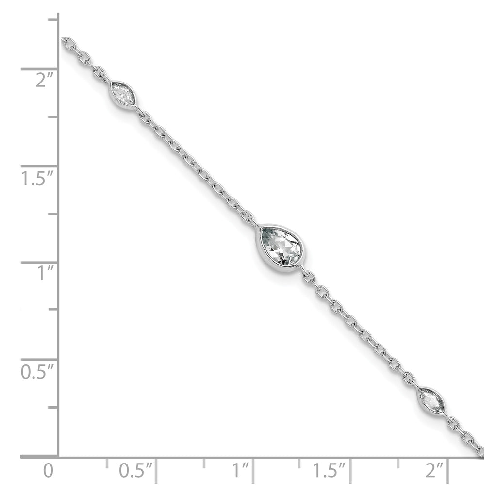 Lab-Grown Diamond Bracelet in 14K White Gold, 5.74mm (1/2 ct. tw.), 6.5 Inch - Sophia Jewelers