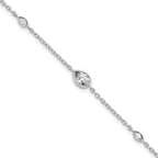 Lab-Grown Diamond Bracelet in 14K White Gold, 5.74mm (1/2 ct. tw.), 6.5 Inch - Sophia Jewelers