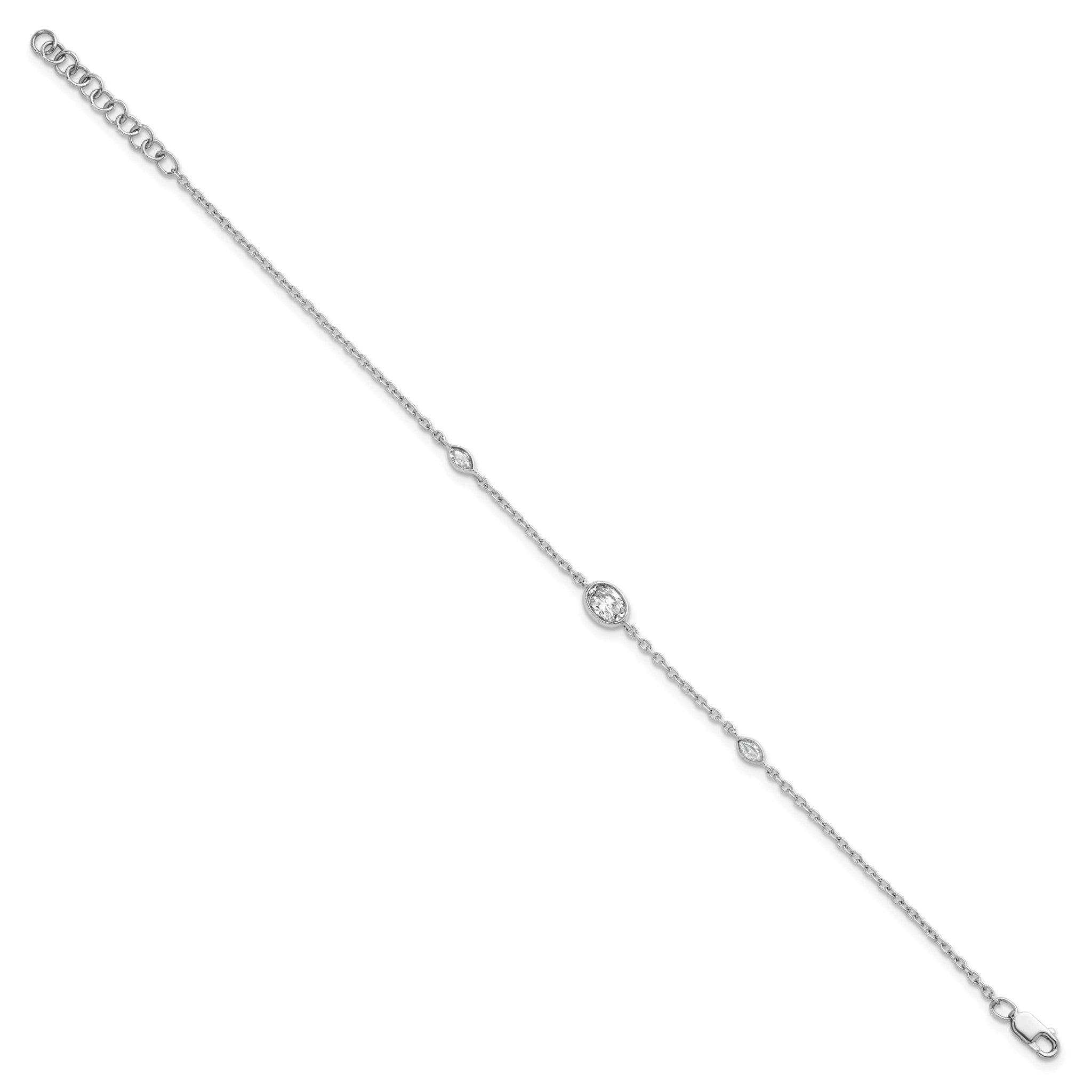 Lab-Grown Diamond Bracelet in 14K White Gold, 5.45mm (3/8 ct. tw.), 6.5 Inch Secondary image