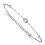 Lab-Grown Diamond Bracelet in 14K White Gold, 5.45mm (3/8 ct. tw.), 6.5 Inch - Sophia Jewelers