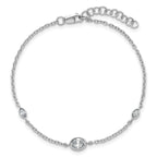 Lab-Grown Diamond Bracelet in 14K White Gold, 5.45mm (3/8 ct. tw.), 6.5 Inch - Sophia Jewelers